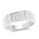 0.23 Carat Genuine White Diamond .925 Sterling Silver Ring-4