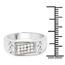 0.23 Carat Genuine White Diamond .925 Sterling Silver Ring-6