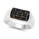0.42 Carat Genuine Black Diamond .925 Sterling Silver Ring-5