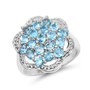 1.90 Carat Genuine Swiss Blue Topaz .925 Sterling Silver Ring-4
