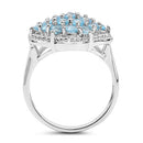 1.90 Carat Genuine Swiss Blue Topaz .925 Sterling Silver Ring-5