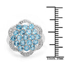 1.90 Carat Genuine Swiss Blue Topaz .925 Sterling Silver Ring-6