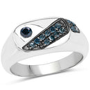 0.31 Carat Genuine Blue Diamond .925 Sterling Silver Ring-4