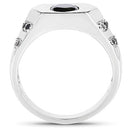 1.53 Carat Genuine Black Diamond .925 Sterling Silver Ring-5