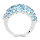 4.11 Carat Genuine Blue Topaz .925 Sterling Silver Ring-5