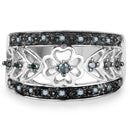 0.31 Carat Genuine Blue Diamond .925 Sterling Silver Ring-6