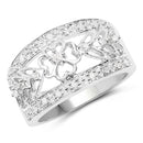 0.31 Carat Genuine White Diamond .925 Sterling Silver Ring-5
