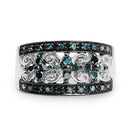 0.54 Carat Genuine Blue Diamond .925 Sterling Silver Ring-6