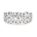 0.32 Carat Genuine Champagne Diamond .925 Sterling Silver Ring-8