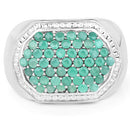1.43 Carat Genuine Emerald .925 Sterling Silver Ring-6