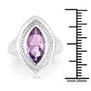 2.00 Carat Genuine Amethyst .925 Sterling Silver Ring-6