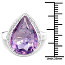 9.00 Carat Genuine Amethyst .925 Sterling Silver Ring-7