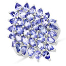 5.04 Carat Genuine Tanzanite .925 Sterling Silver Ring-5