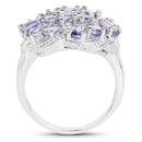 3.35 Carat Genuine Tanzanite .925 Sterling Silver Ring-5