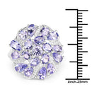 3.35 Carat Genuine Tanzanite .925 Sterling Silver Ring-6