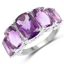 11.10 Carat Genuine Amethyst .925 Sterling Silver Ring-4
