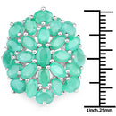 5.88 Carat Genuine Emerald .925 Sterling Silver Ring-6