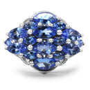 2.48 Carat Genuine Tanzanite .925 Sterling Silver Ring-4