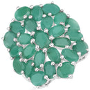 5.88 Carat Genuine Emerald .925 Sterling Silver Ring-4