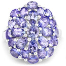 7.08 Carat Genuine Tanzanite .925 Sterling Silver Ring-6