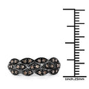 0.31 Carat Genuine Champagne Diamond .925 Sterling Silver Ring-7