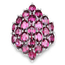 11.50 Carat Genuine Rhodolite .925 Sterling Silver Ring-8