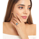 2.72 Carat Genuine London Blue Topaz and Blue Diamond .925 Sterling Silver Ring-15