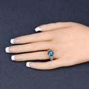 2.72 Carat Genuine London Blue Topaz and Blue Diamond .925 Sterling Silver Ring-14
