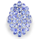 4.62 Carat Genuine Tanzanite .925 Sterling Silver Ring-6