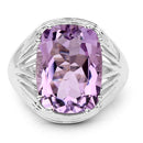 10.02 Carat Genuine Amethyst .925 Sterling Silver Ring-6