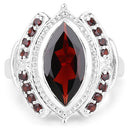 4.06 Carat Genuine Garnet .925 Sterling Silver Ring-6
