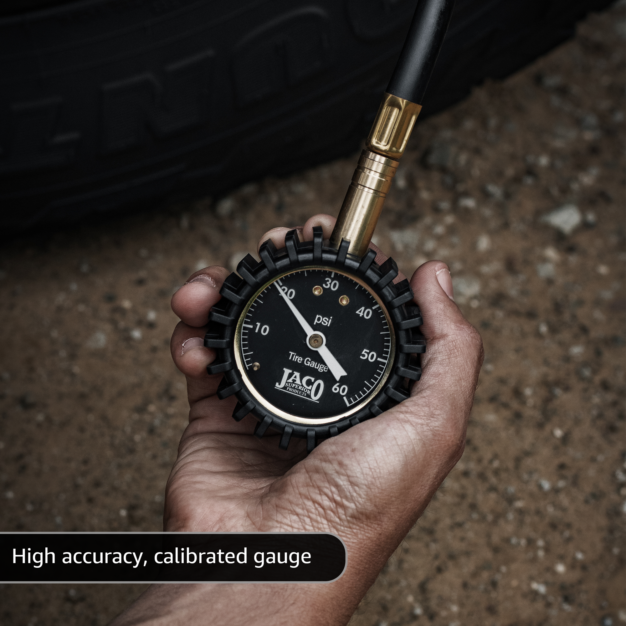 RapidFlow™ Tire Deflator Gauge (0-60 PSI) | Rapid Off-Road Air Down Kit