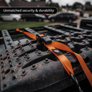 Tie Down Ratchet Straps (4 Pack) - 1 in x 15 ft | AAR Certified Break Strength (1,823 lbs) | Cargo Tie Down Set-11