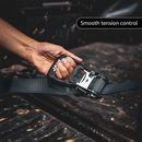 Heavy Duty Ratchet Tie Down Straps with Soft Loops (1.6" x 8 ft) | AAR Certified Break Strength (5,208 lbs)-5