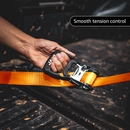 Heavy Duty Ratchet Tie Down Straps with Soft Loops (1.6" x 8 ft) | AAR Certified Break Strength (5,208 lbs)-12