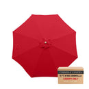 9ft Market Patio Umbrella 8 Rib Replacement Canopy Red-1