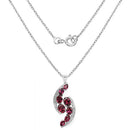7.29 Carat Genuine Rhodolite & White Topaz .925 Sterling Silver Pendant-4