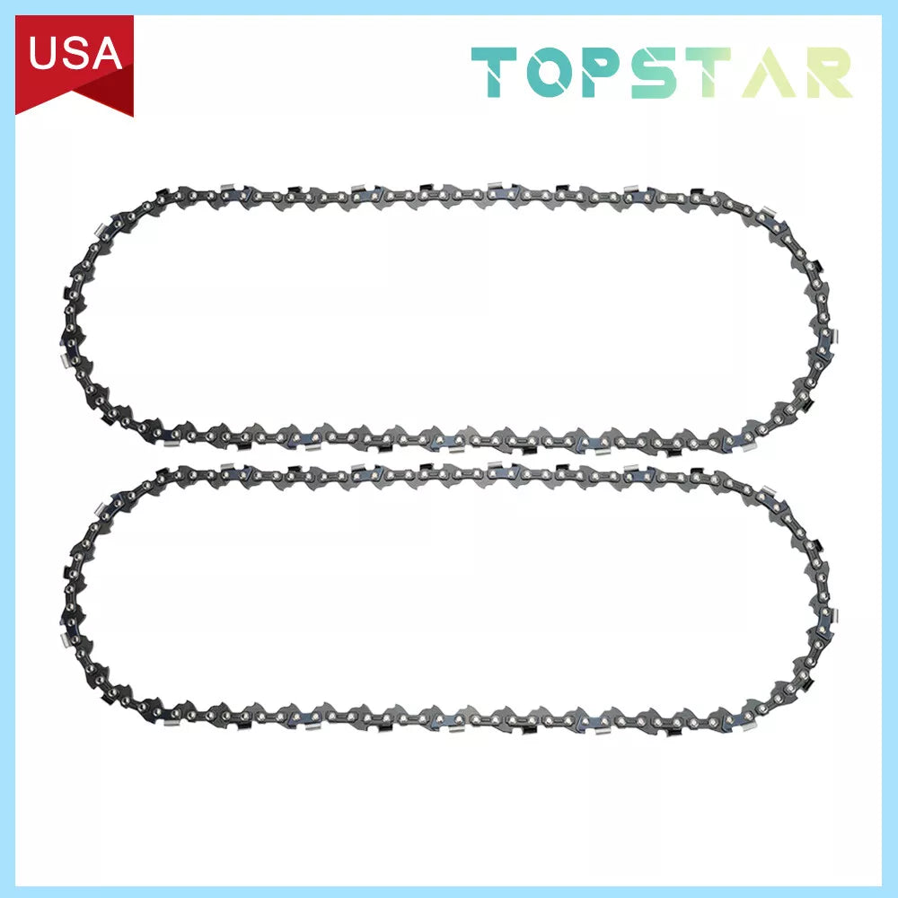 2 Pack 14" Chainsaw Chain for Worx WG384 Cordless Blade 3/8" LP .043 Gauge 52DL