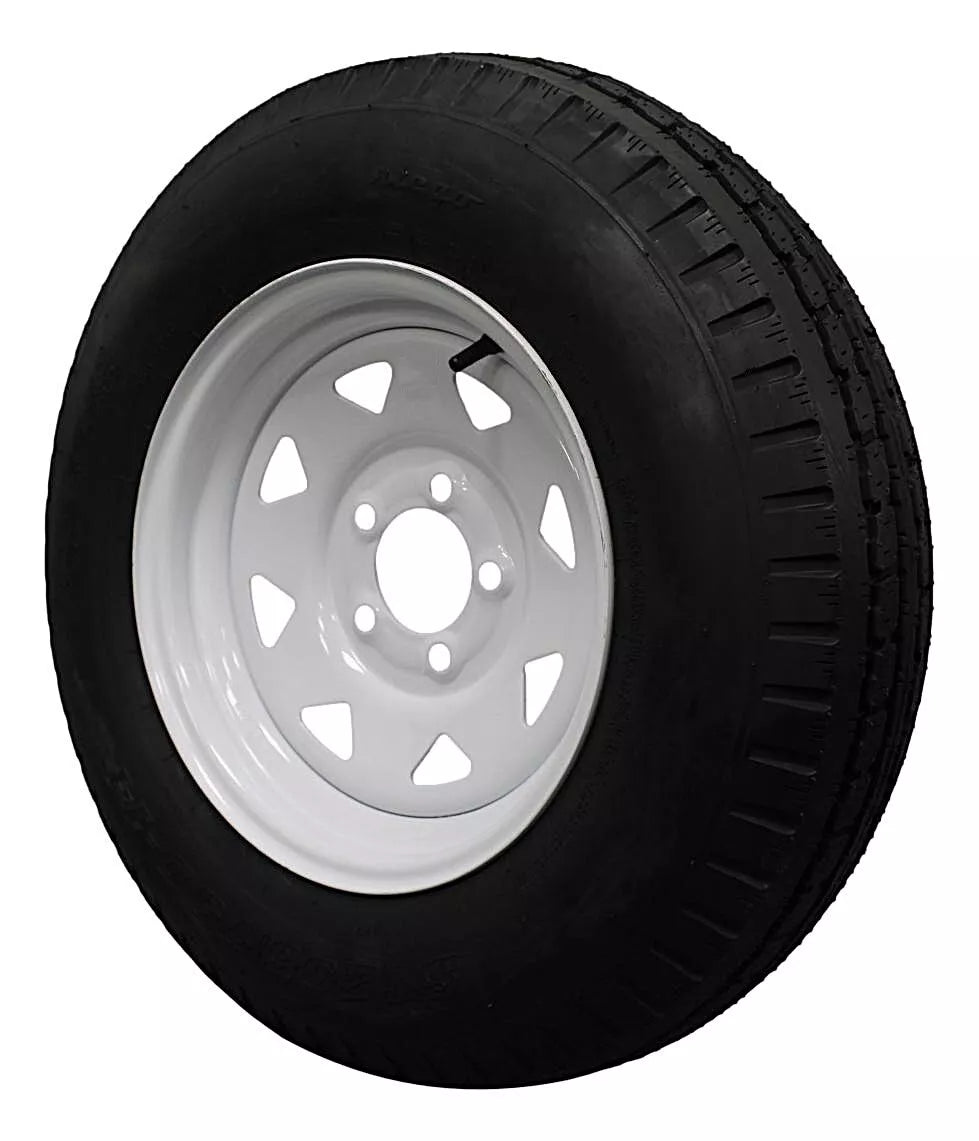 (Single Assembly) Antego Tire and Wheel  205/75D14 Highway Terrain – 14.0-Inch Rim, 6-Ply-Ply Strength, Load 100.0, Speed M – Heavy-Duty Trailer Tire | A140554020116206ST20575D14 - 0