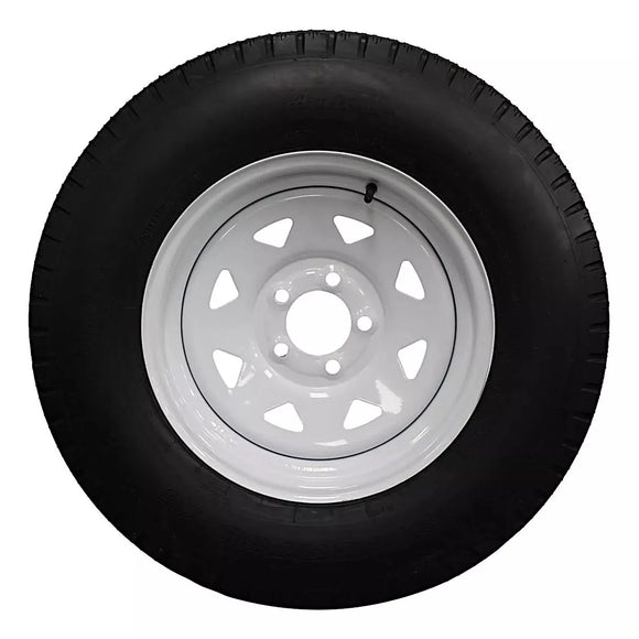 (Single Assembly) Antego Tire and Wheel  225/75D15 Highway Terrain – 15.0-Inch Rim, 8-Ply-Ply Strength, Load 113.0, Speed M – Heavy-Duty Trailer Tire | A15604500116208ST22575D15