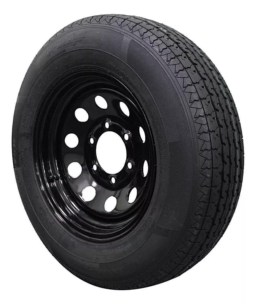 (Single Assembly) Antego Tire and Wheel 205/75R15 Trailer Tire – Reinforced 8-Ply-Ply Design, 15.0-Inch Rim – Built for Long-Distance Hauling & Stability | A15604520096108ST20575R15 - 0