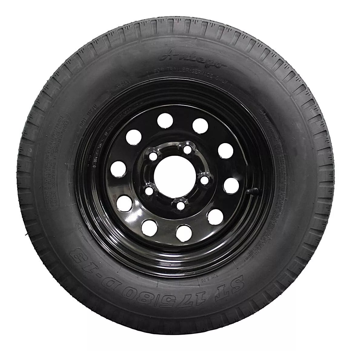 (Set of 4) Antego Tire & Wheel ST175/80D13 Trailer Tires and Rims – Boat, Utility, Cargo, Trailer Tire and Wheel Assemblies | A130454500096206ST17580D13-B4 - 0