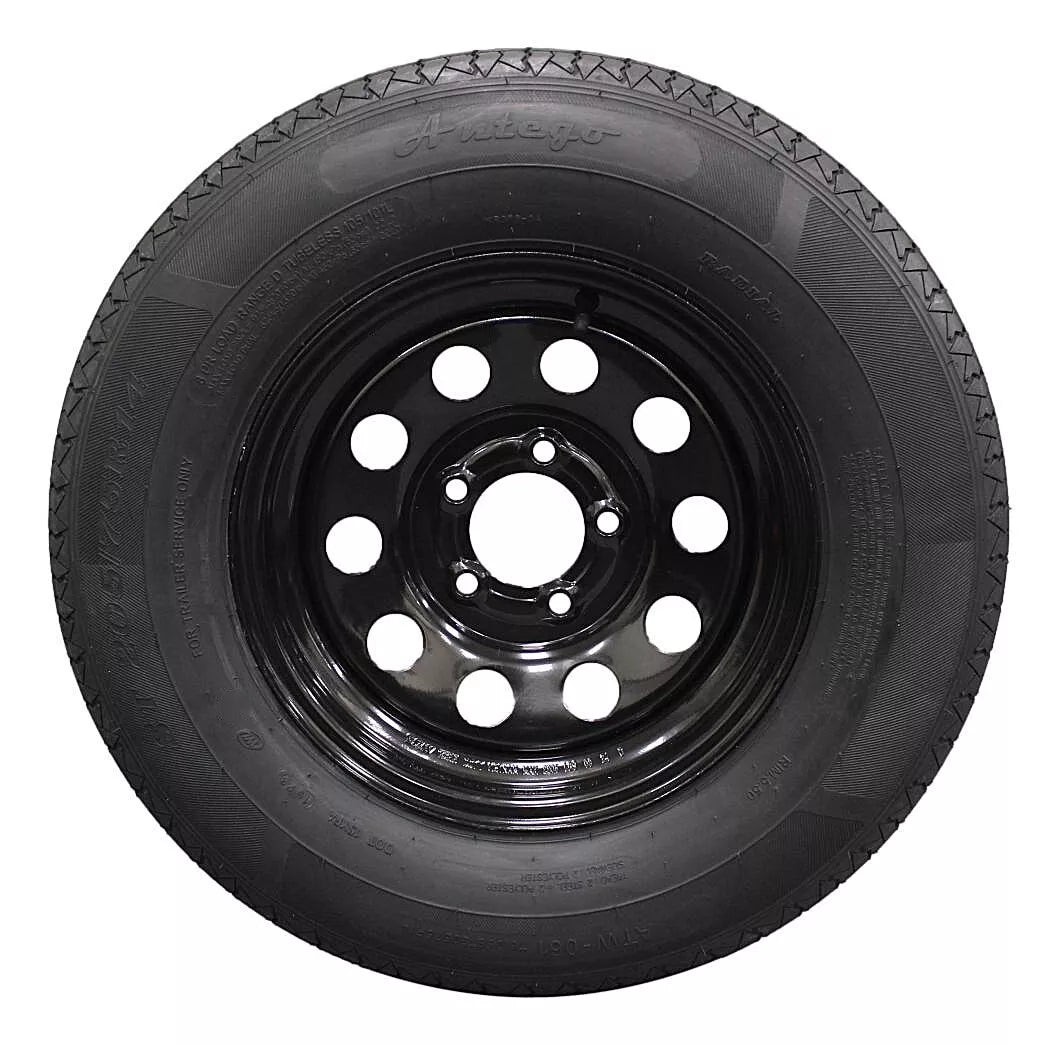 (Set of 4) Antego Tire and Wheel 205/75R14 Trailer Tire – Reinforced 8-Ply-Ply Design, 14.0-Inch Rim – Built for Long-Distance Hauling & Stability | A140554020096108ST20575R14-B4