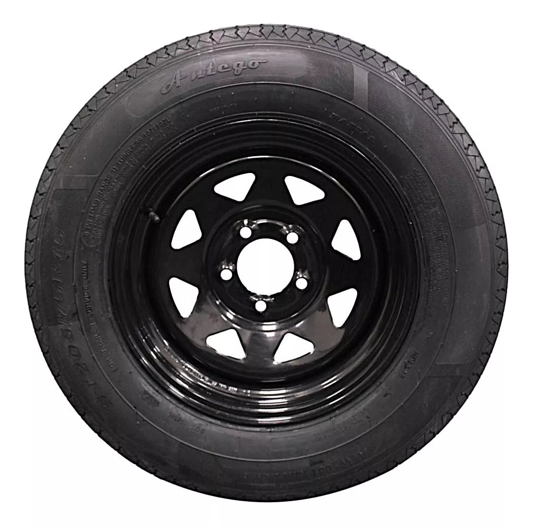 (Set of 4) Antego Tire and Wheel 205/75R15 Trailer Tire – Reinforced 8-Ply-Ply Design, 15.0-Inch Rim – Built for Long-Distance Hauling & Stability | A15604500096108ST20575R15-B4