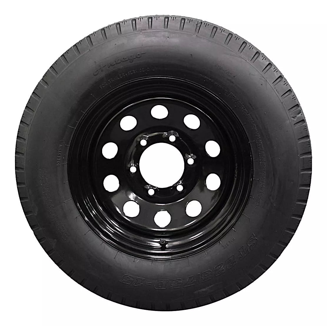 (Set of 2) Antego Tire and Wheel 225/75D15 Highway Terrain Trailer Tire & Wheel – 15.0-Inch Pre-Mounted Rim, 8-Ply-Ply Build, Perfect for Utility & Cargo Use | A15604520096208ST22575D15-B2