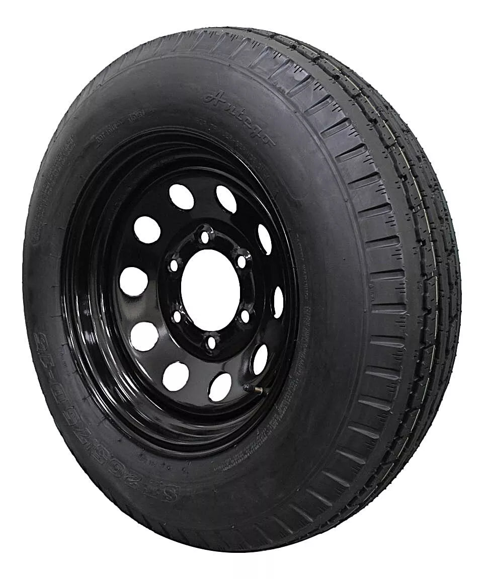 (Set of 4) Antego Tire and Wheel Heavy-Duty 205/75D15 Highway Terrain – 6-Ply-Ply, 15.0-Inch Wheel, Designed for Secure & Stable Towing | A15604520096206ST20575D15-B4 - 0