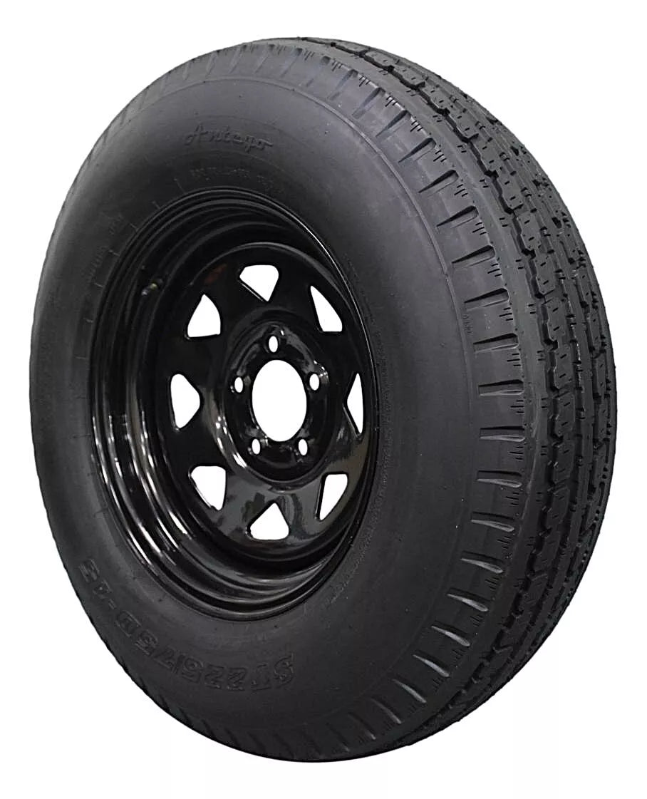 (Set of 4) Antego Tire and Wheel Heavy-Duty 225/75D15 Highway Terrain – 8-Ply-Ply, 15.0-Inch Wheel, Designed for Secure & Stable Towing | A15604500096208ST22575D15-B4 - 0