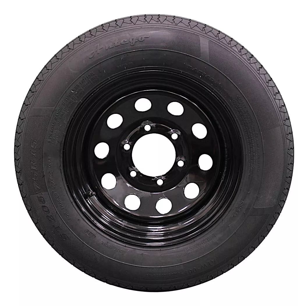 (Set of 4) Antego Tire and Wheel 205/75R15 Trailer Tire – Reinforced 8-Ply-Ply Design, 15.0-Inch Rim – Built for Long-Distance Hauling & Stability | A15604520096108ST20575R15-B4