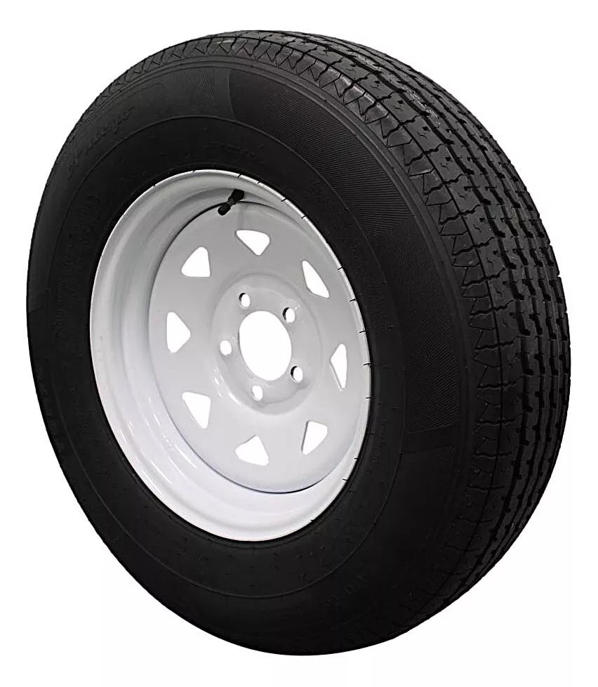 (Set of 4) Antego Tire and Wheel  225/75R15 Highway Terrain – 15.0-Inch Rim, 10-Ply-Ply Strength, Load 116.0, Speed M – Heavy-Duty Trailer Tire | A15604500116110ST22575R15-B4 - 0