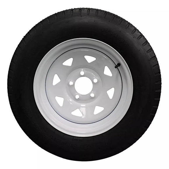 (Set of 4) Antego Tire and Wheel  205/75D15 Highway Terrain – 15.0-Inch Rim, 6-Ply-Ply Strength, Load 101.0, Speed M – Heavy-Duty Trailer Tire | A15604500116206ST20575D15-B4